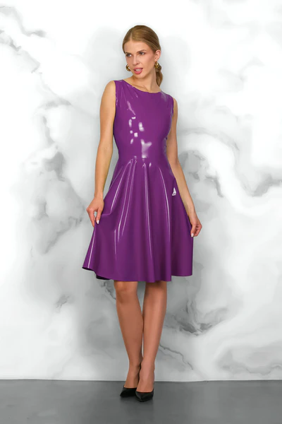 FOCH latex dress in Purple Solid 