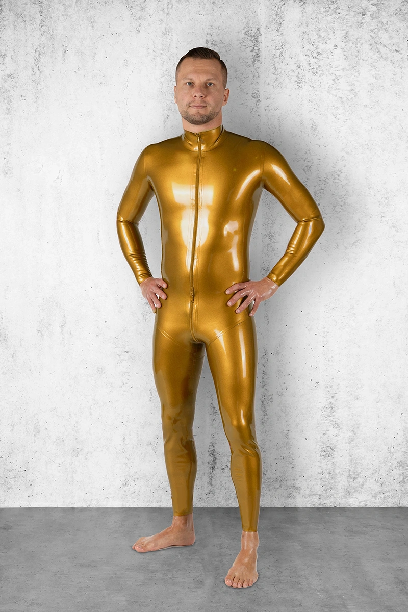 GOLD handmade latex catsuit by FOCH | photo nr 3