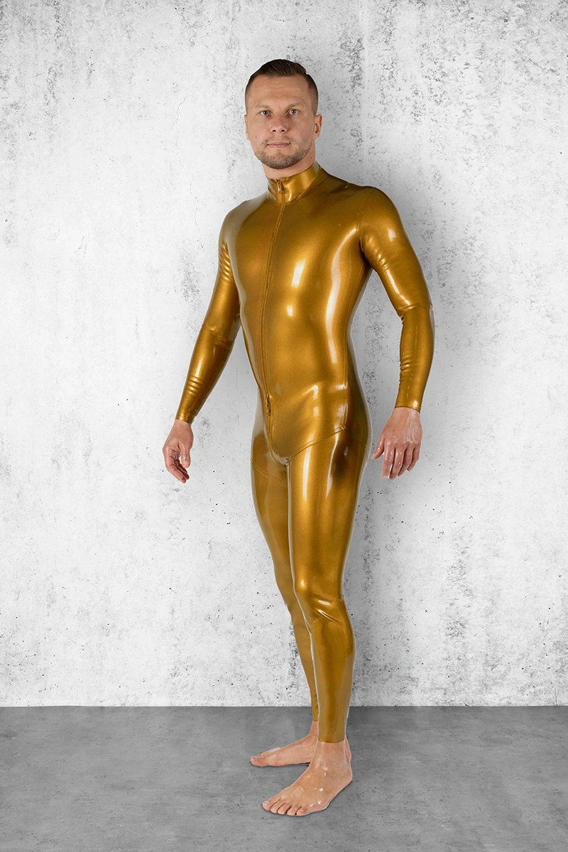 GOLD handmade latex catsuit by FOCH | photo nr 4